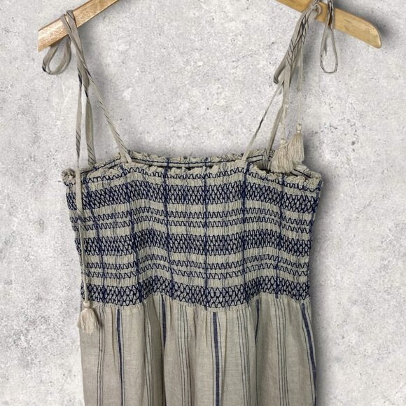 NWT Madewell Smocked Linen Jumpsuit Pockets 2020 New With Tags Size Small Boho S - Picture 5 of 16